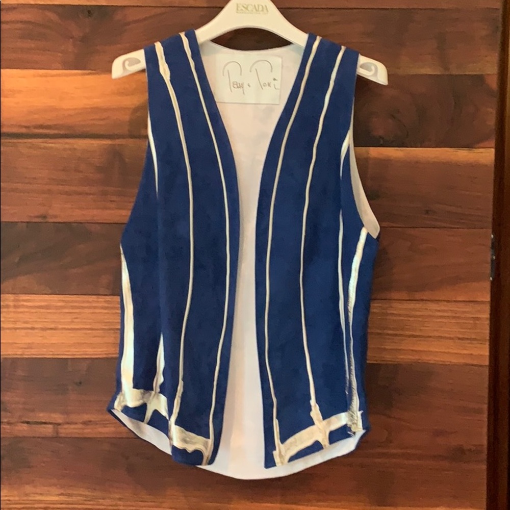 Terry & Toni vintage suede hand painted vest